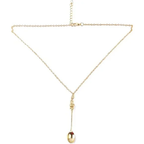 Mini Crown Tea Spoon Necklace - Picture 2 of 2